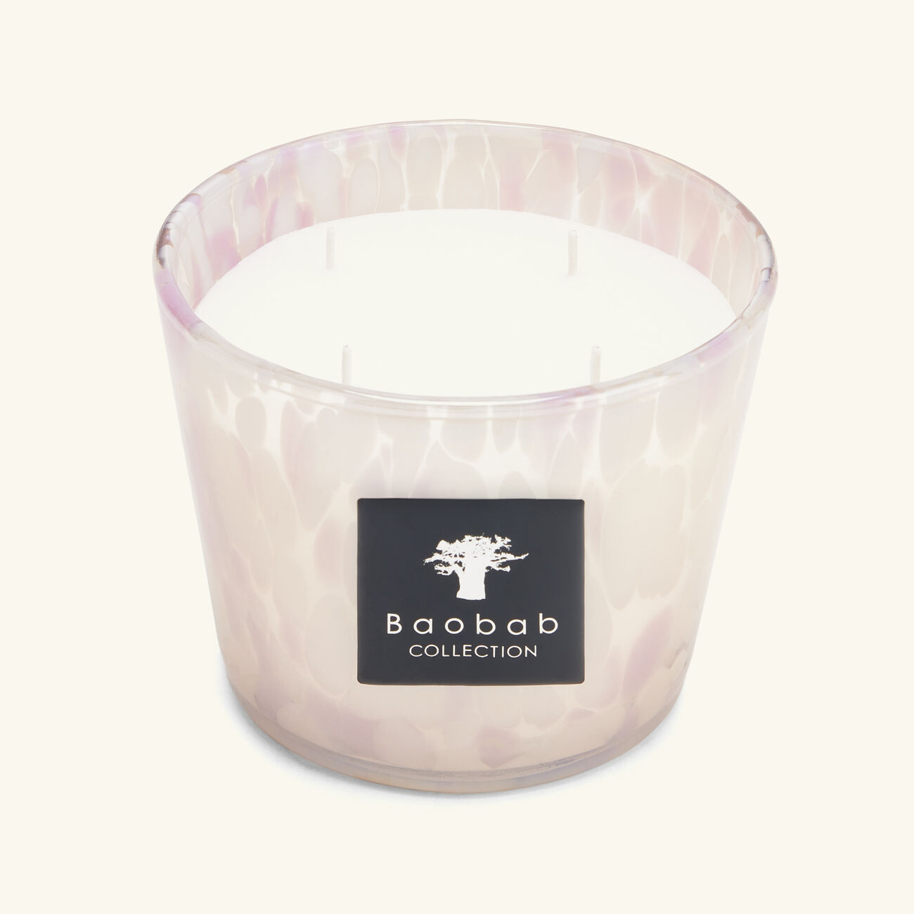 baobab collection pearls white candle max 10