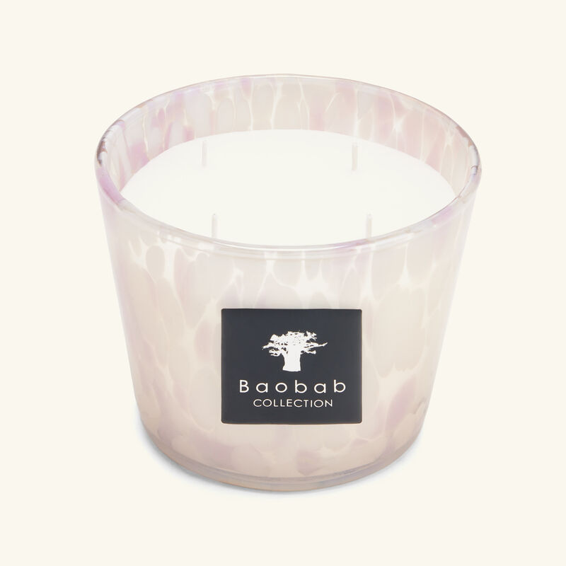 baobab collection pearls white candle max 10