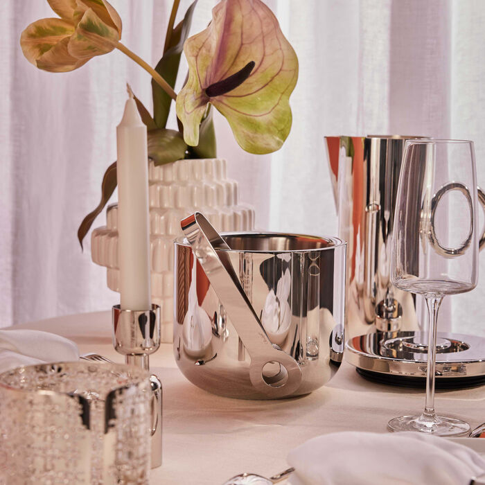 oh de christofle insulated ice bucket stainless steel