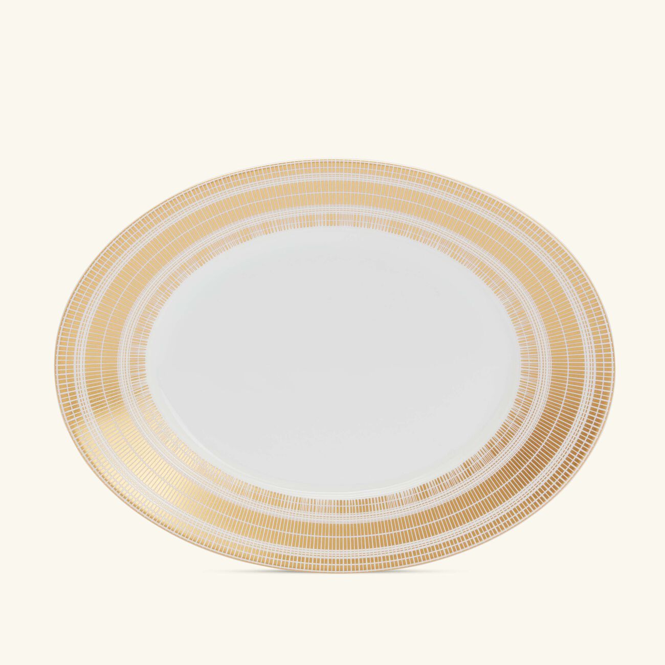 bernardaud canisse serving plate oval gold