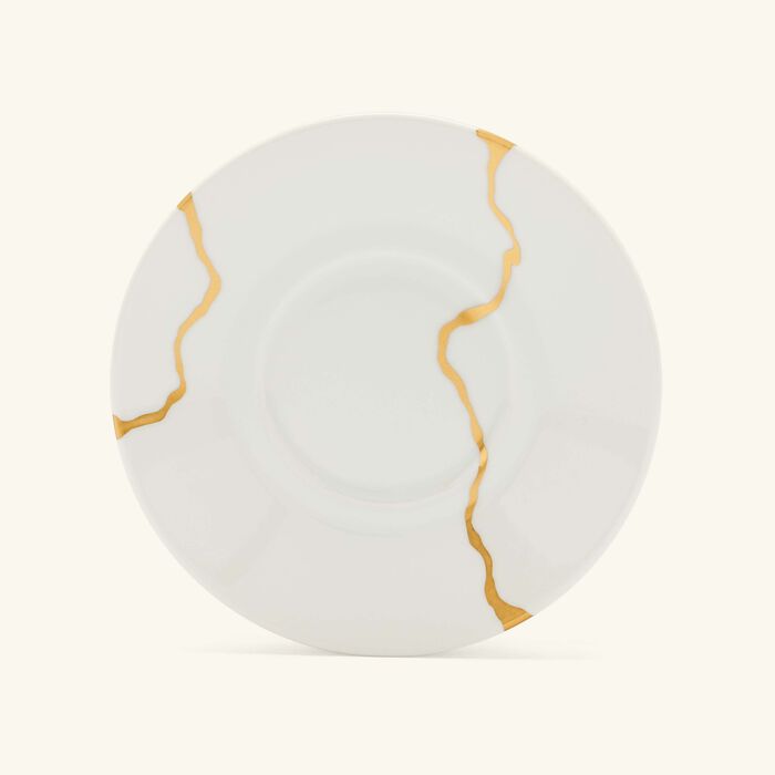 bernardaud kintsugi coffee cup saucer white set of 6
