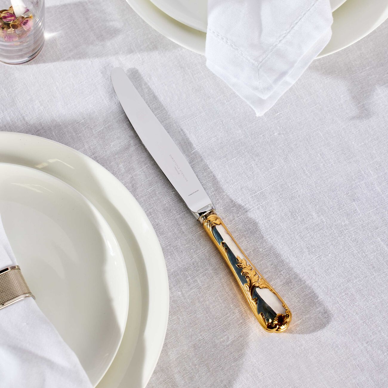 christofle marly dinner knife silver plated