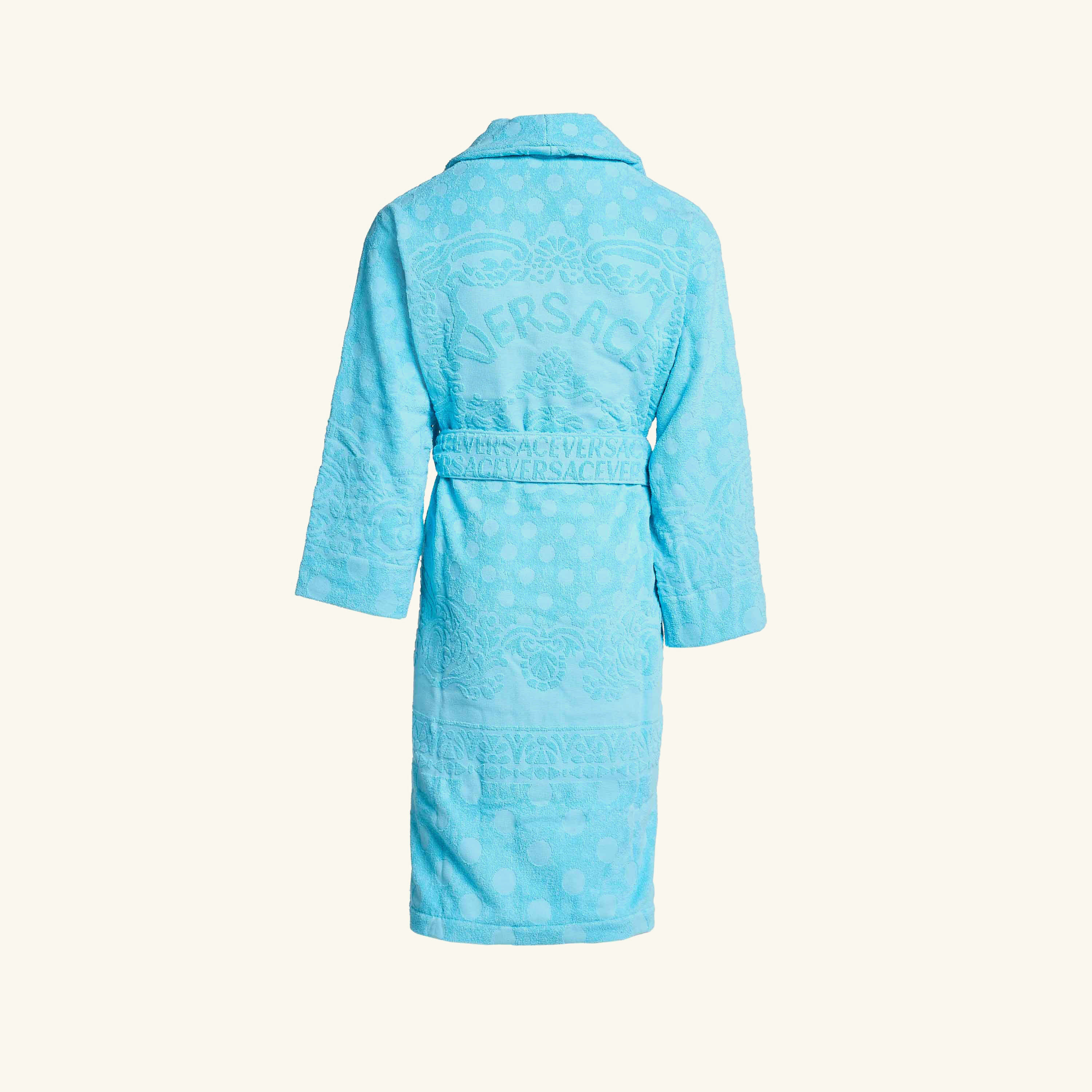Versace La Vacanza Bath Robe Extra Large Blue Tanagra Qatar