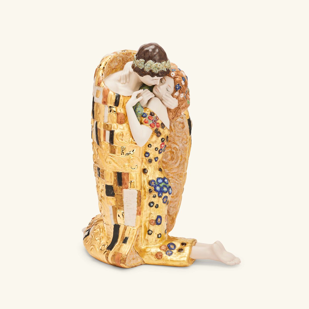 لادرو منحوتة القبلة متوسطة باللون الذهبي بإصدار محدود احتفالًا بالذكرى السنوية الـ150