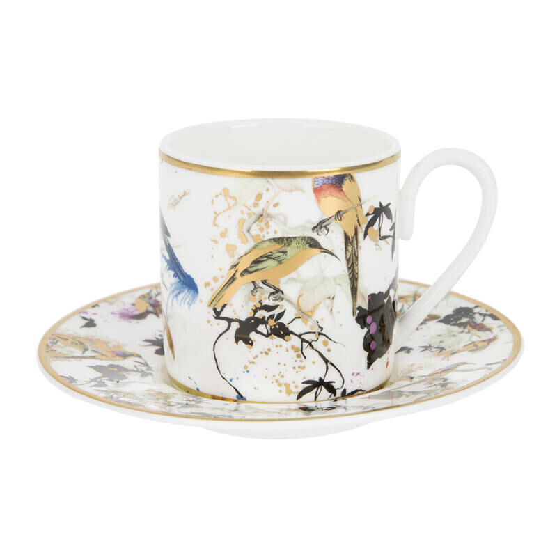Garden Birds Espresso Cup & Saucer Garden Birds Espresso Cup & Saucer, large