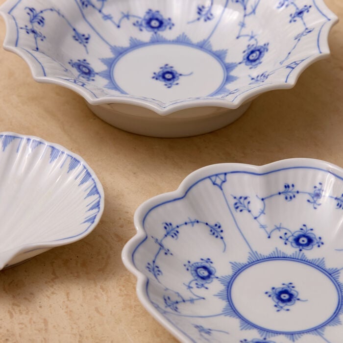 Blue Fluted Plain Serving Plates White Set of 3 royal copenhagen blue fluted plain serving plates white set of 3
