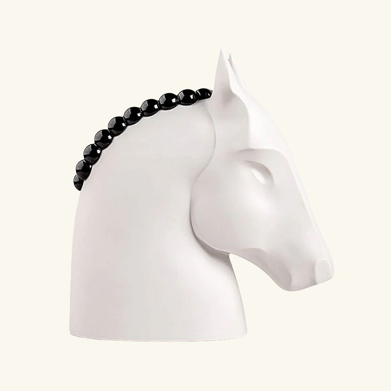 lladro horse vase medium white