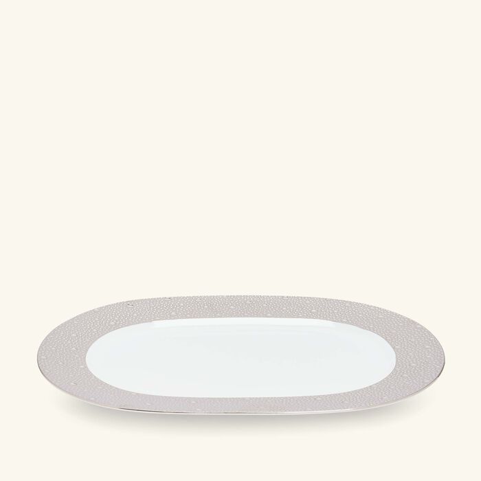 bernardaud ecume serving platter oval silver 35cm