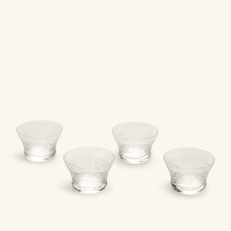 Thuluth Serving Bowl Clear 10cm Set of 4 dimlaj thuluth serving bowl clear 10cm set of 4