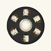 versace virtus gala coffee cup saucer gold set of 6