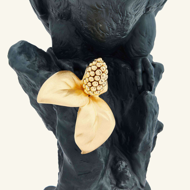 lladro macaw bird sculpture large black