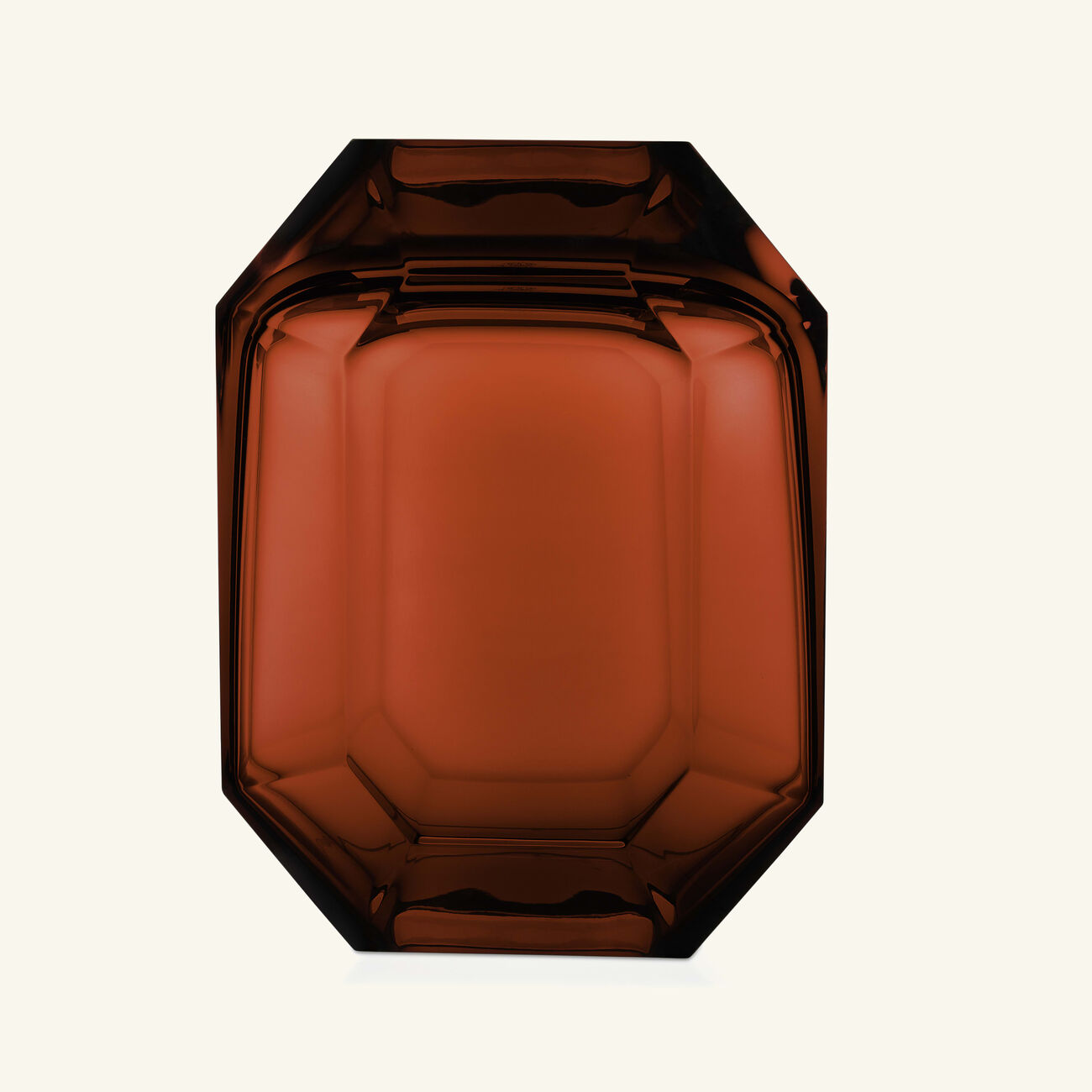 baccarat octogone vase small red