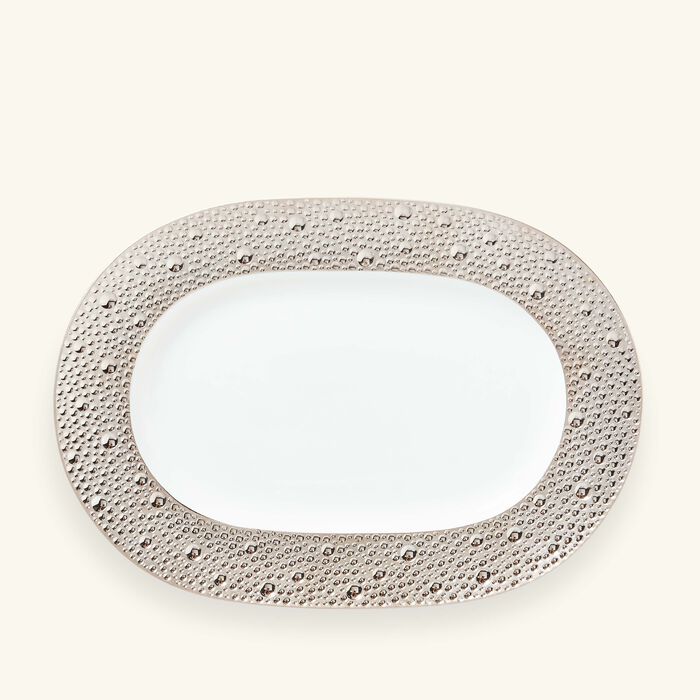 bernardaud ecume serving platter oval silver 21cm
