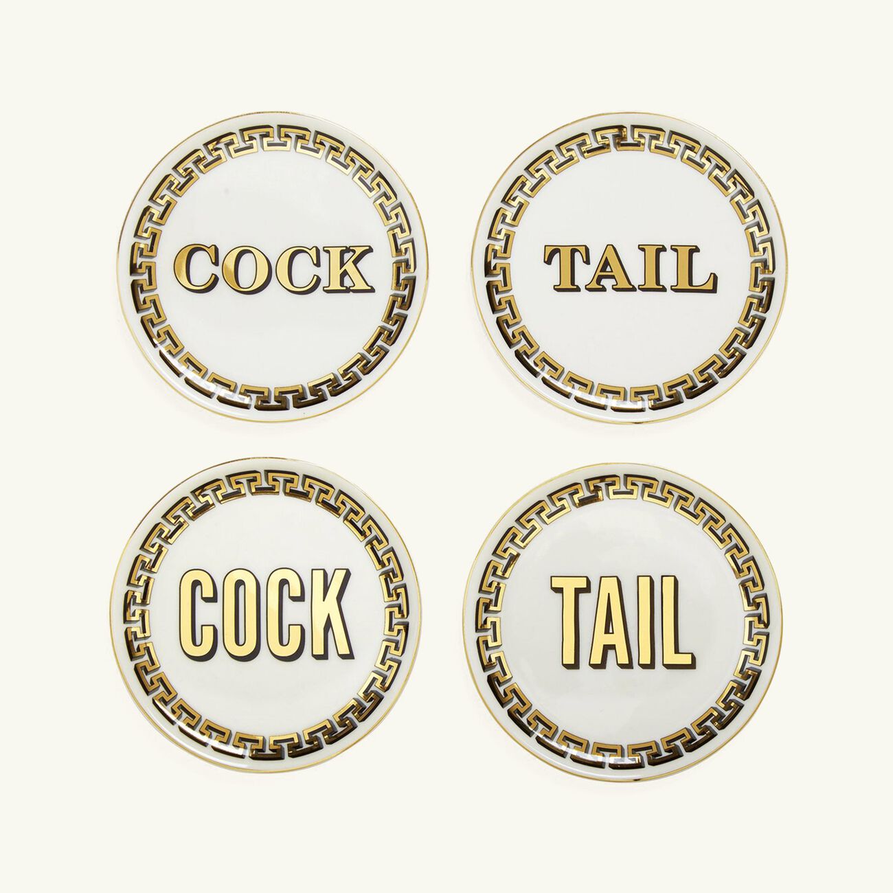 جوناثان أدلر طقم لقواعد أكواب الكوكتيل مؤلف من 4 قطع