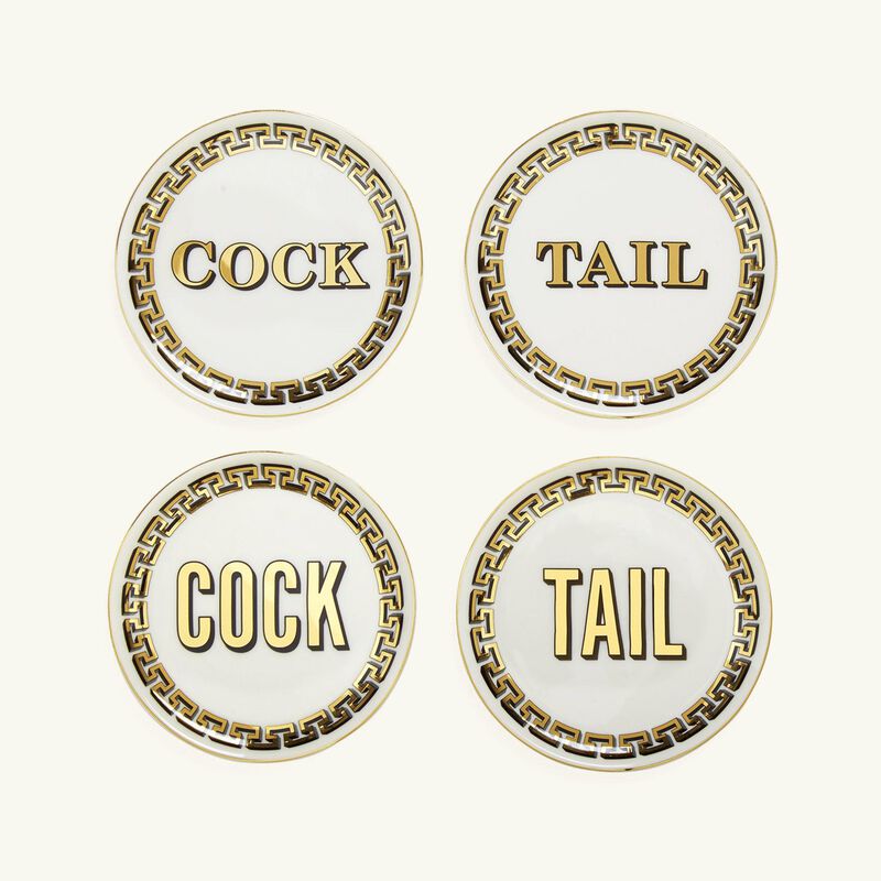 جوناثان أدلر طقم لقواعد أكواب الكوكتيل مؤلف من 4 قطع