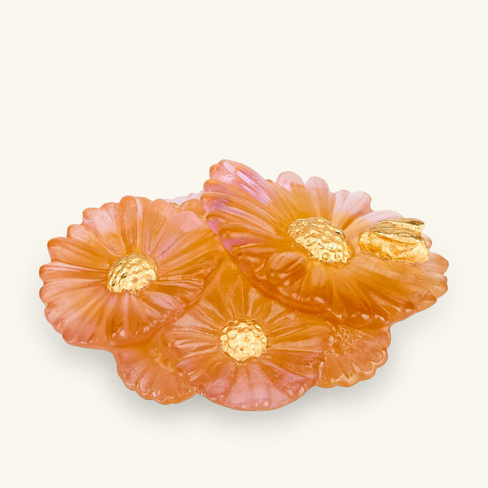 Or d’Abeille Flower Figurine Orange daum or d abeille flower figurine orange