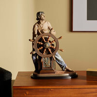 Stormy Sea Sailor Sculpture Large Brown lladro stormy sea sailor sculpture large brown