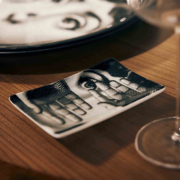 fornasetti tema e variazioni no 154 ashtray rectangular grey