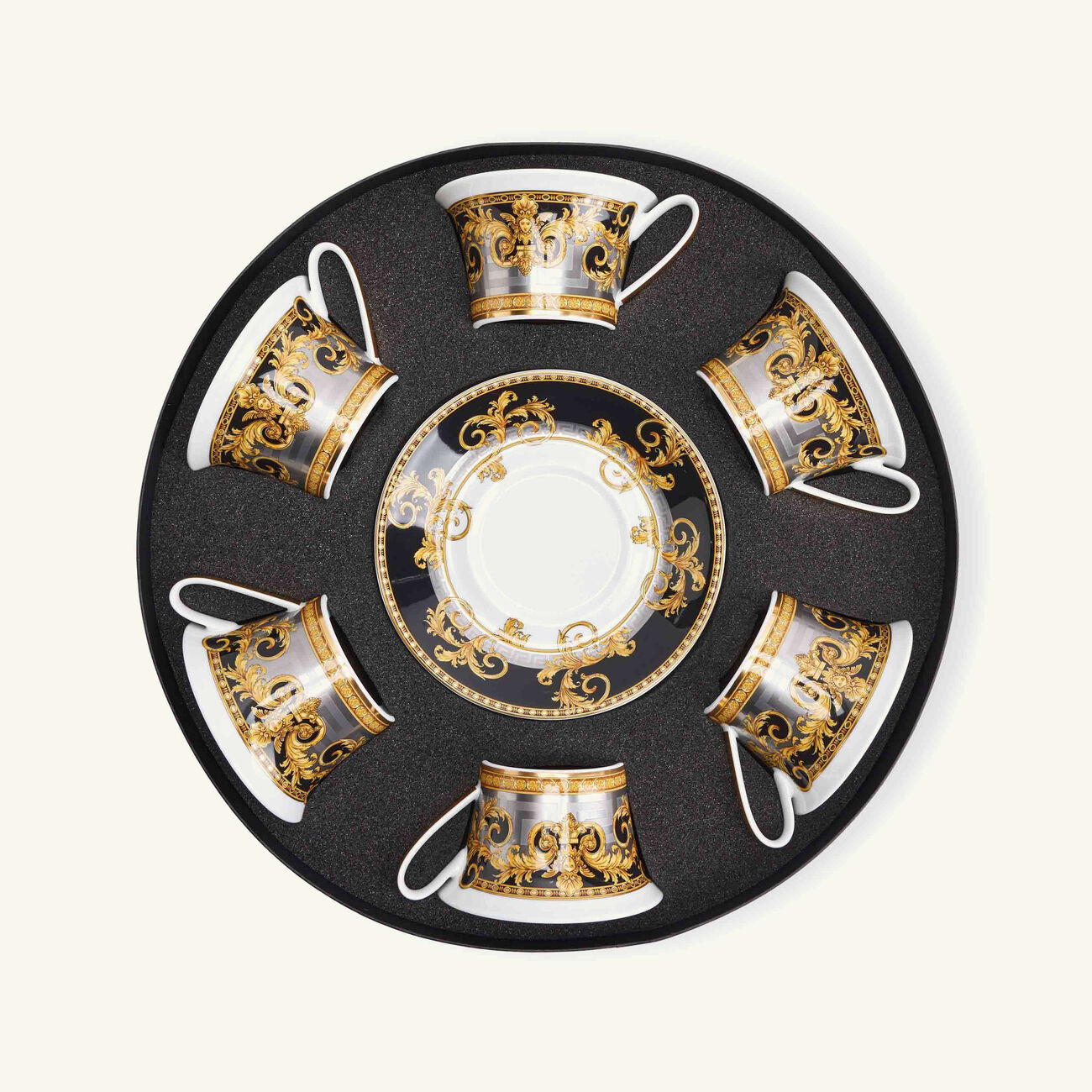 versace prestige gala tea set black