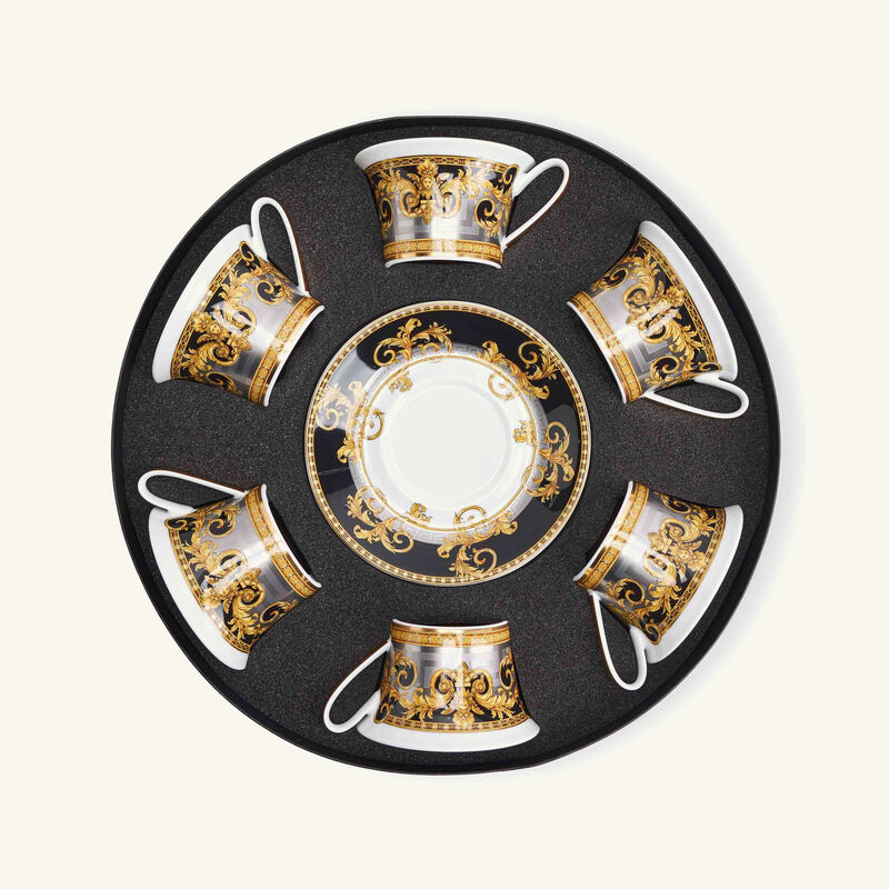 versace prestige gala tea set black