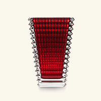baccarat eye vase round small red