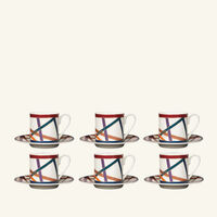 missoni home nastri coffee cup saucer multicolor set of 6