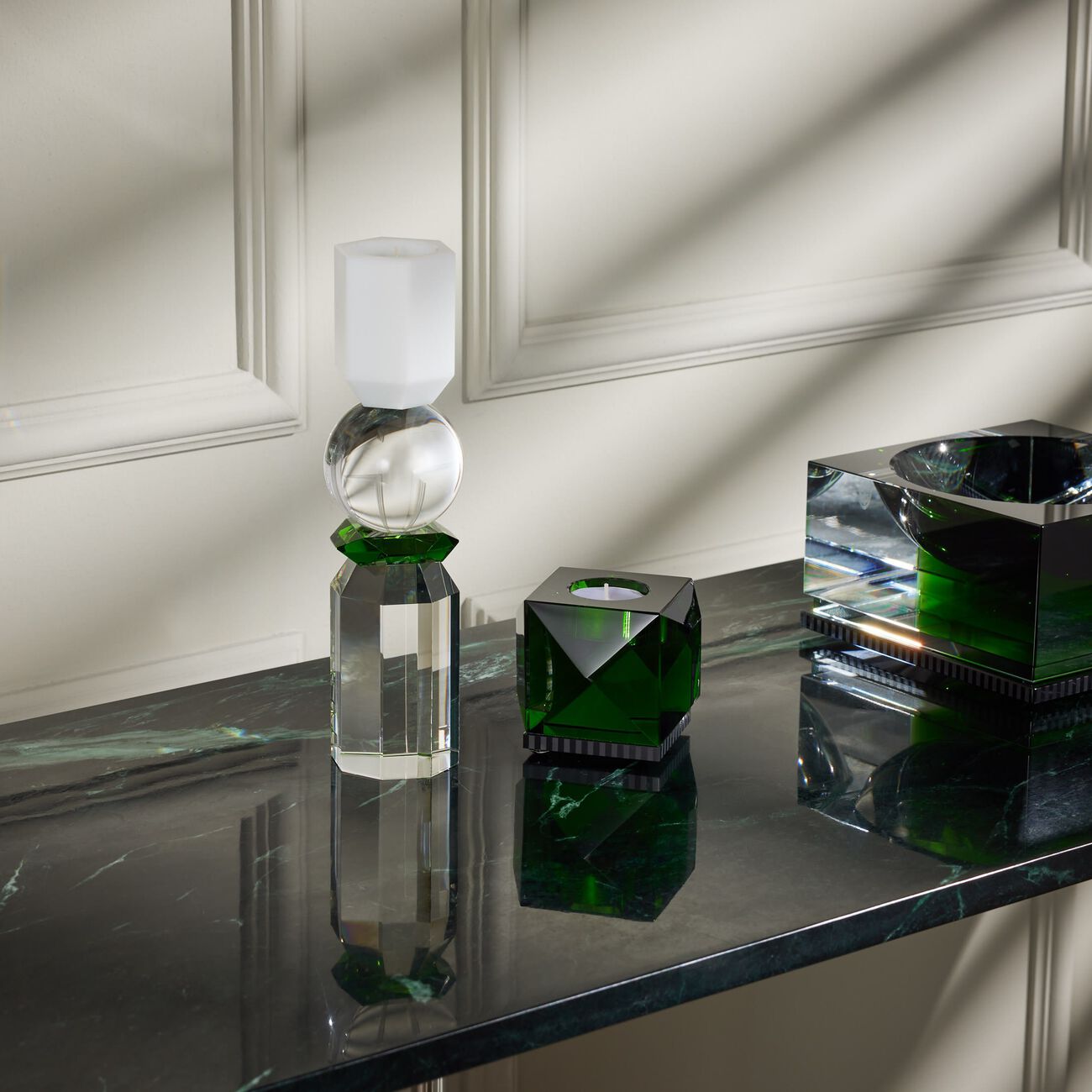 reflections copenhagen ophelia tea light holder green