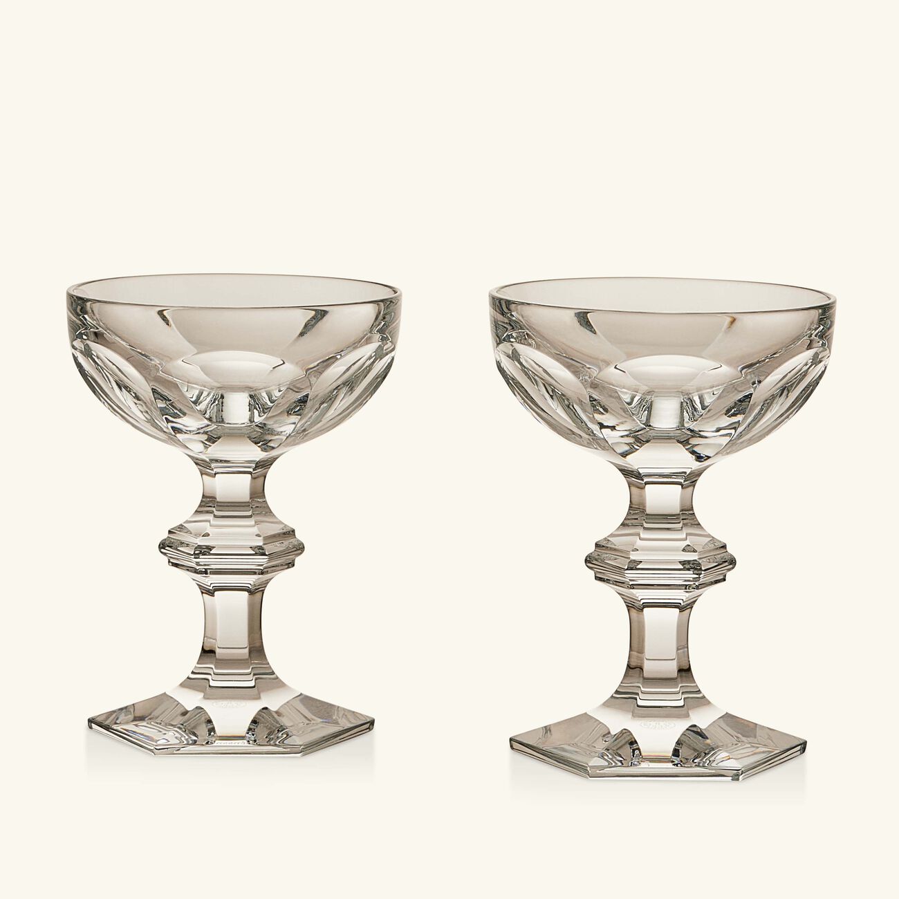 baccarat harcourt 1841 champagne coupe glass clear set of 2