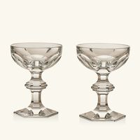 baccarat harcourt 1841 champagne coupe glass clear set of 2