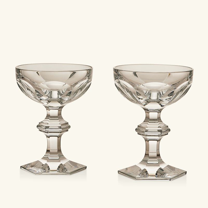 baccarat harcourt 1841 champagne coupe glass clear set of 2