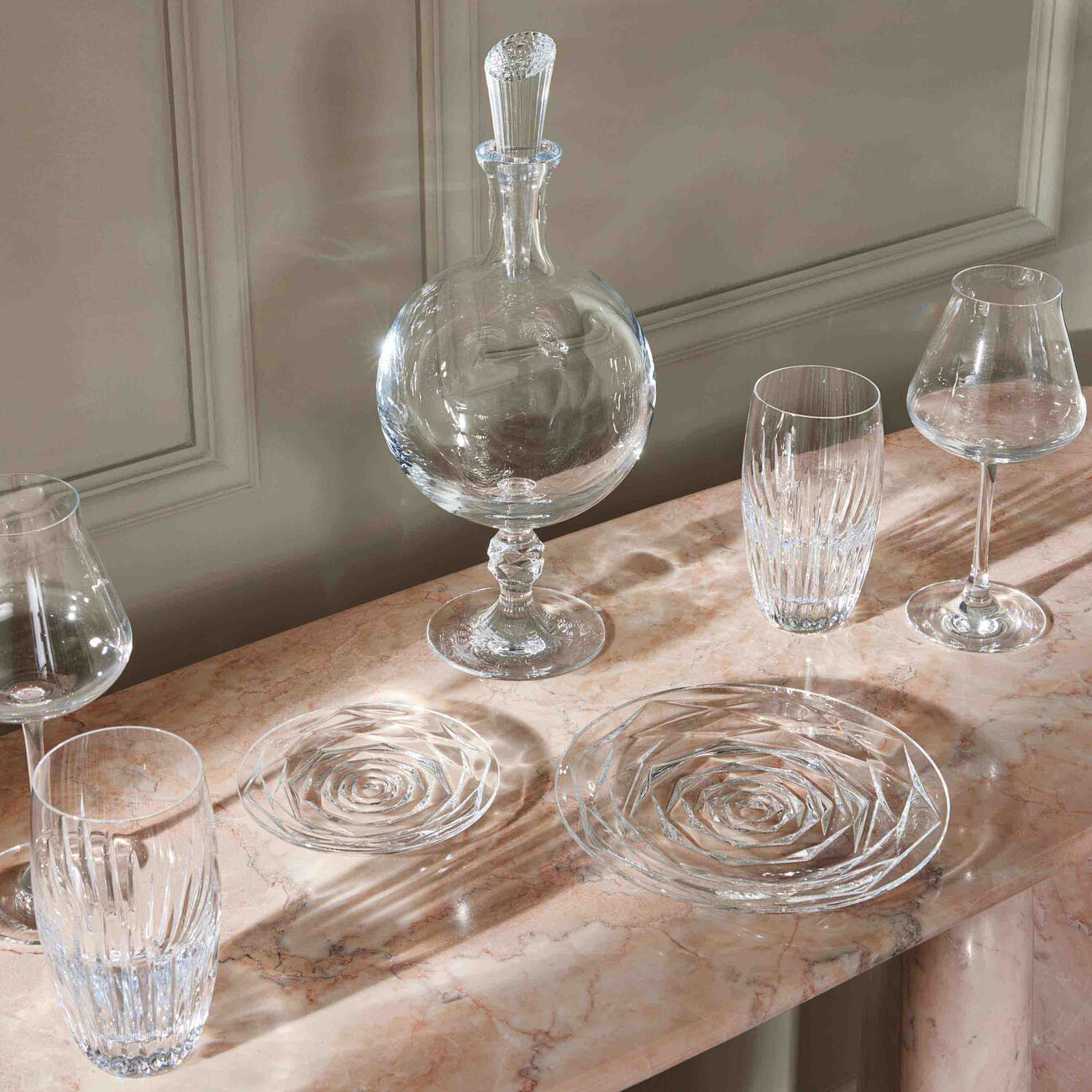 baccarat swing plate round clear 18cm