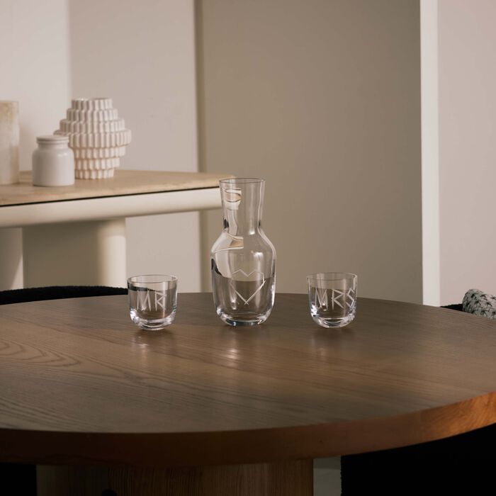 ruckl abc mr drinking glass clear