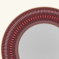 baccarat arcadia dinner plate round red 27cm set of 2