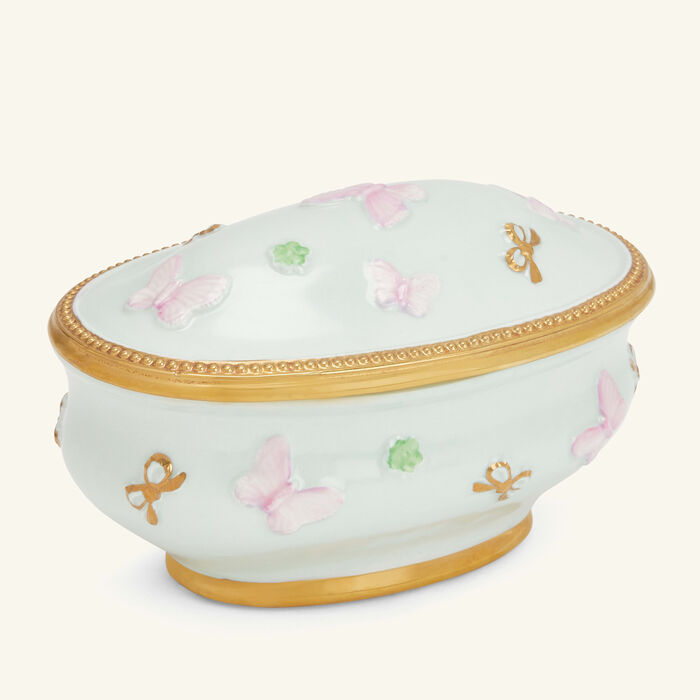 villari butterfly trinket box blue