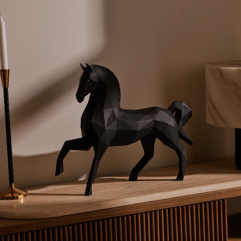 Horse Sculpture Large Black lladro horse sculpture large black