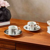 fornasetti tema e variazioni 2005 tea cup grey set of 6