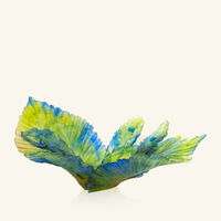 daum fleur de paon exotique centerpiece green limited edition