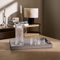 dimlaj shafa serving tray rectangular silver 49x36cm