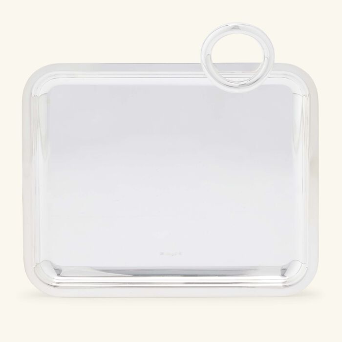 christofle vertigo serving tray rectangular small silver