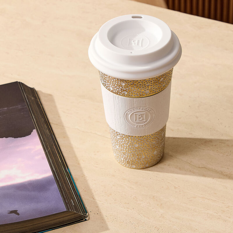 Ecume Travel Mug Gold bernardaud ecume travel mug gold
