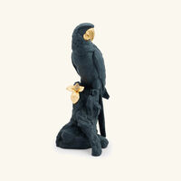 lladro macaw bird sculpture large black