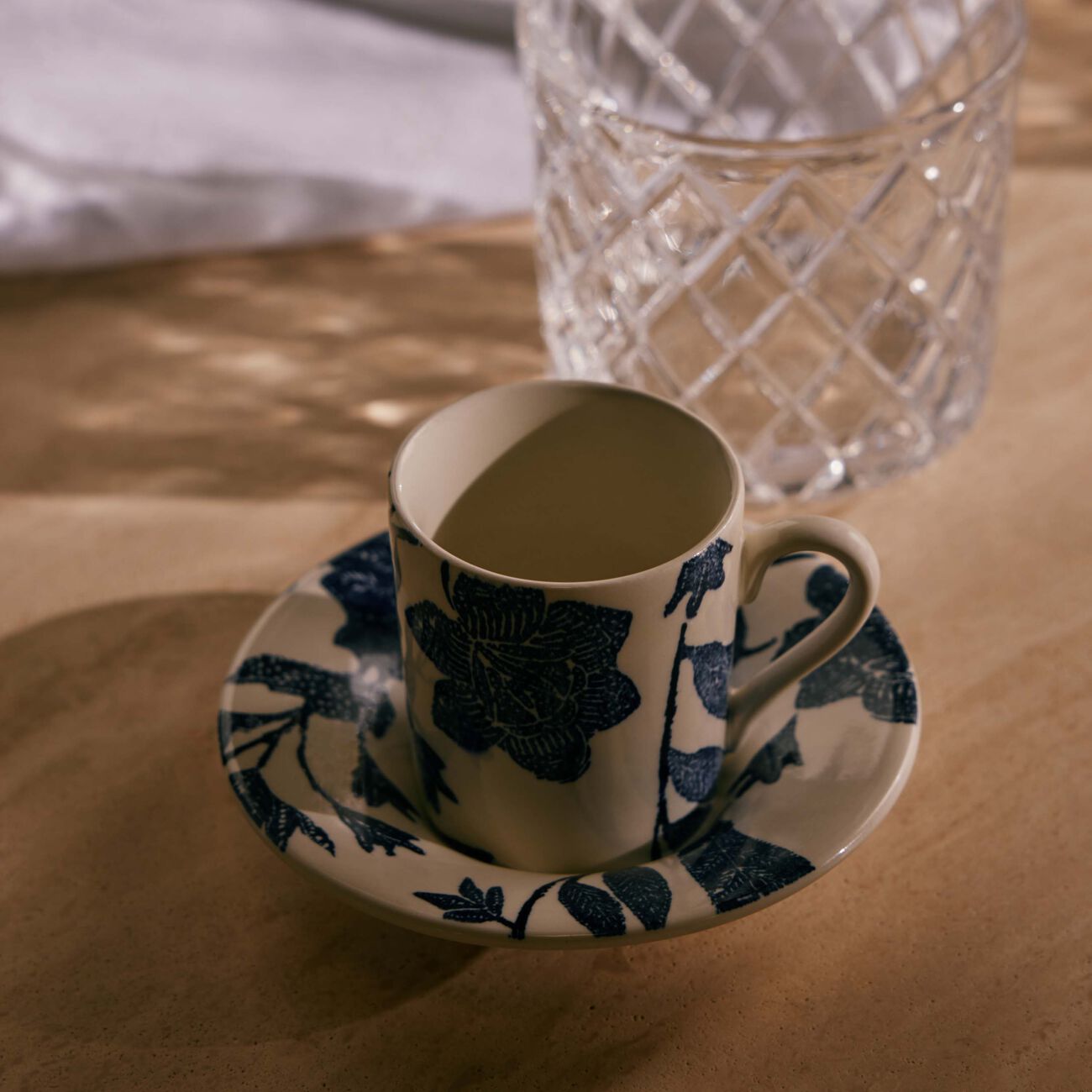 ralph lauren home garden vine coffee cup   saucer blue