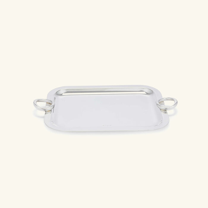 christofle vertigo serving tray square small silver