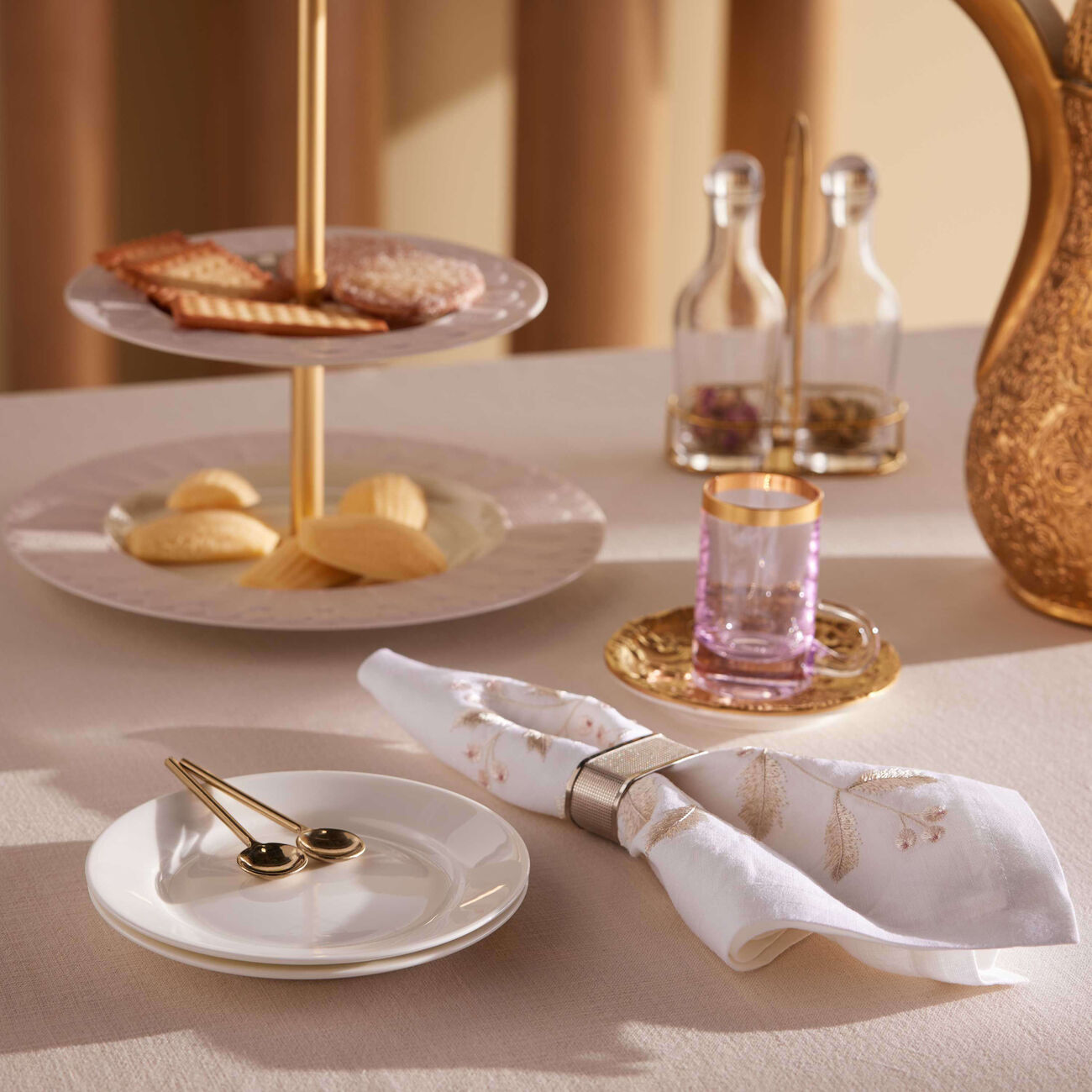 catherine denoual garden collection napkin grey