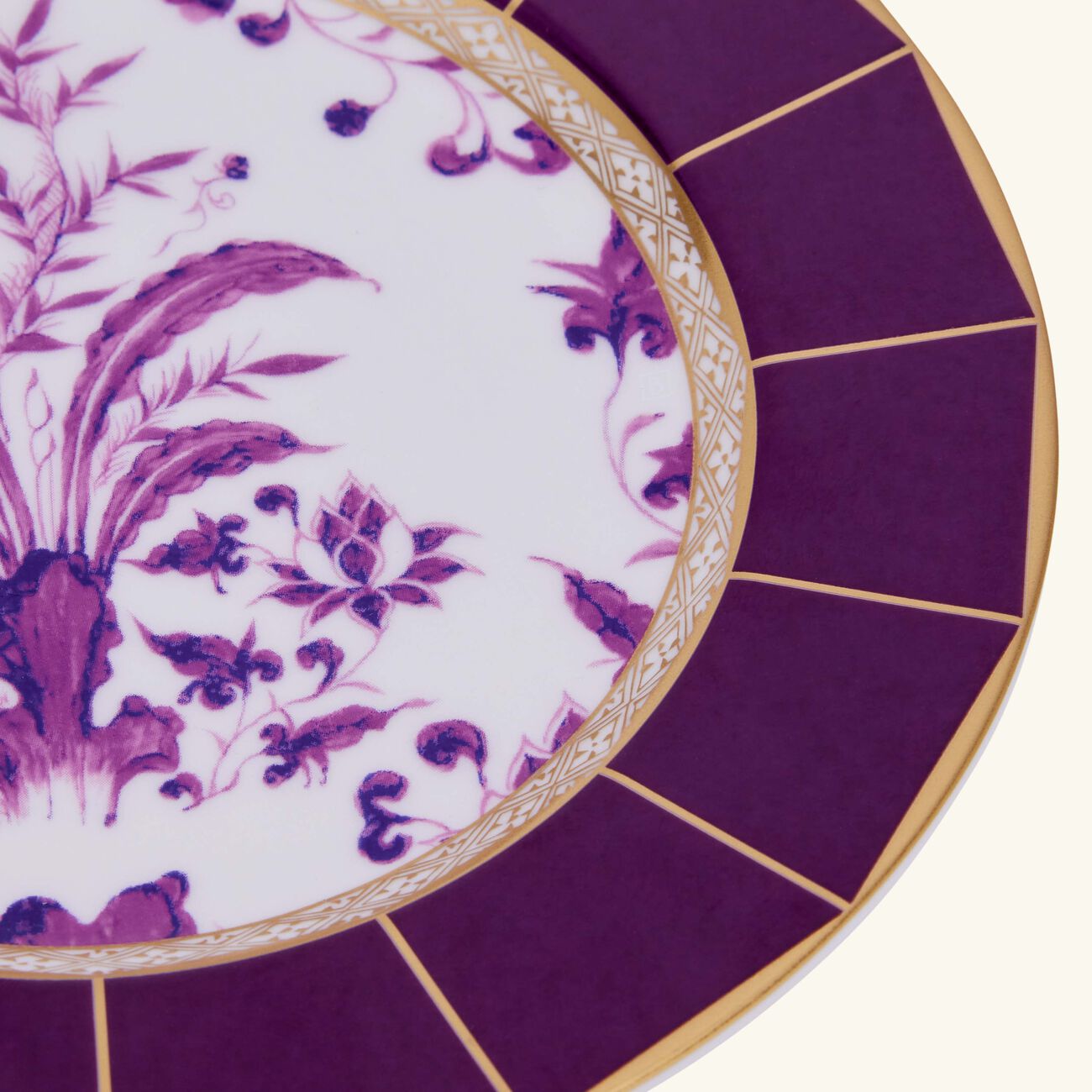 bernardaud prunus bread butter plate round purple 16cm