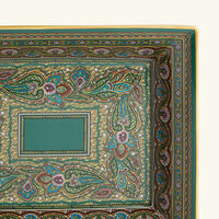 etro tartan trinket tray rectangular small green