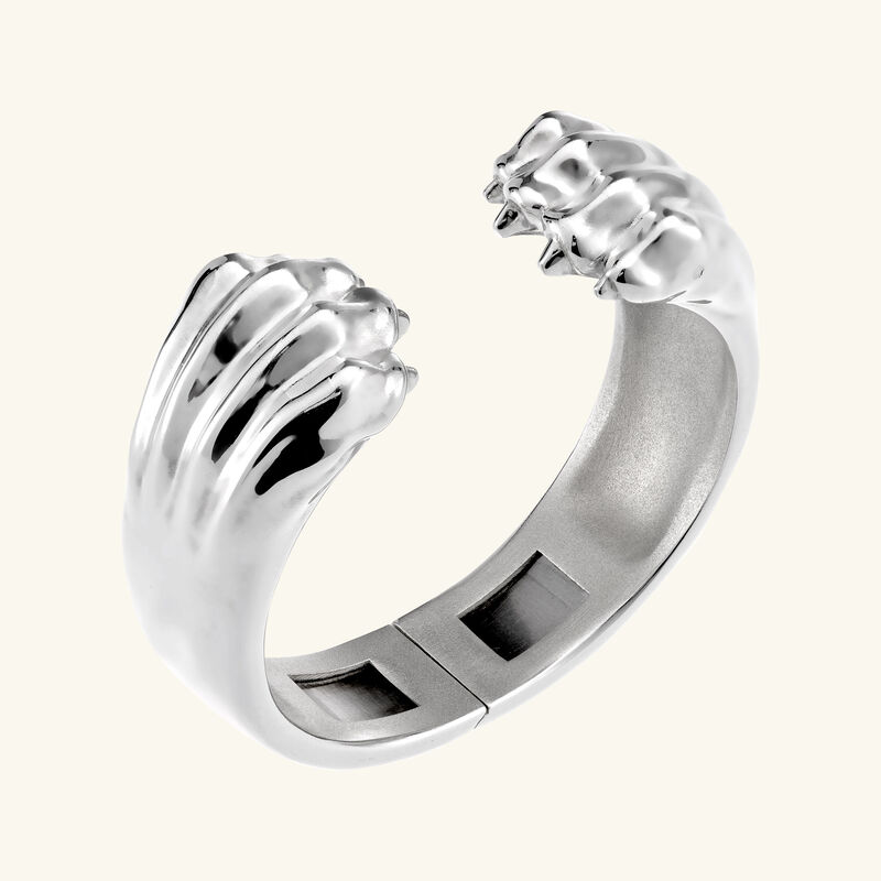 christofle patte de lion handcuff sterling silver size 2