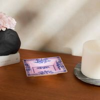 ginori 1735 oriente italiano azalea trinket tray rectangular small pink