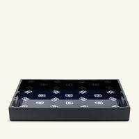 dolce gabbana casa dg logo tray rectangular large black