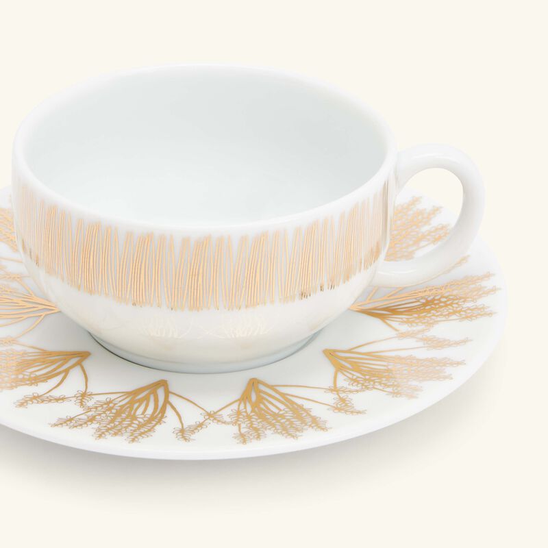 Tamrah by Razan Alazzouni Tea Cup & Saucer Gold Set of 2 silsal tamrah by razan alazzouni tea cup saucer gold set of 2